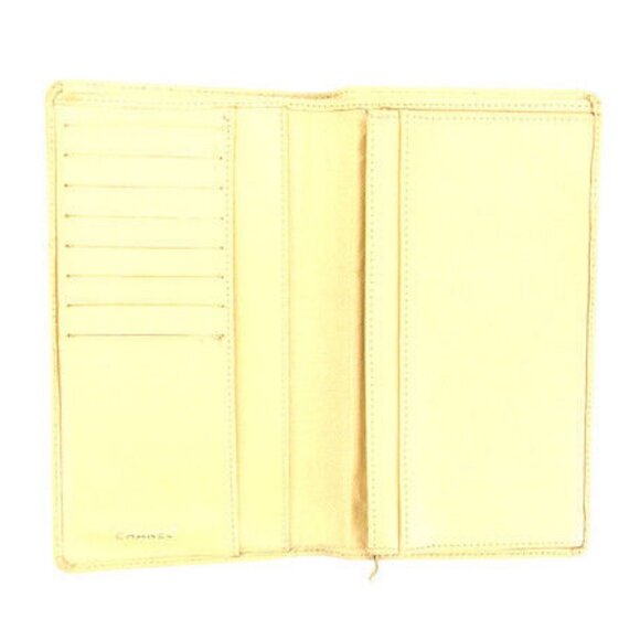 Chanel Wallet Purse Long Wallet Coco Button Beige Woman Authentic - Picture 5 of 6